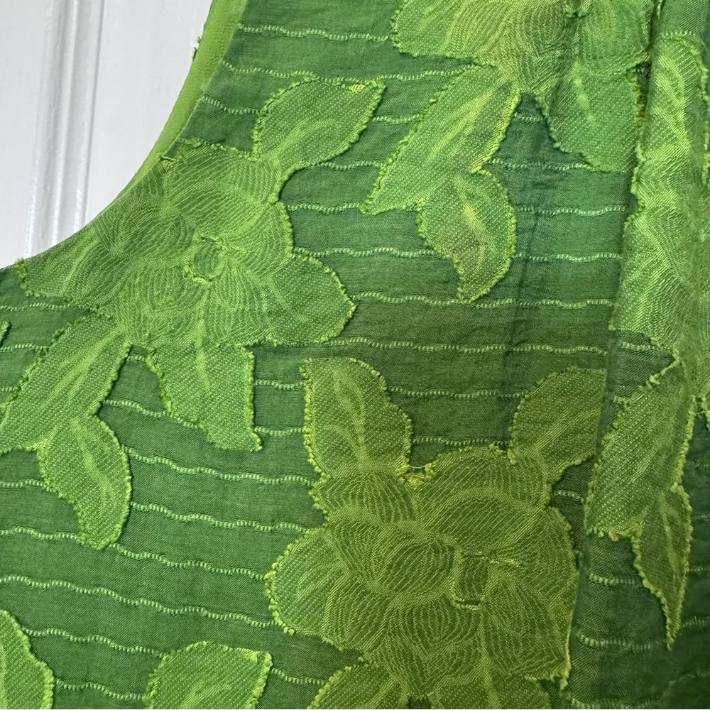 Anthropologie Maeve Women’s Green Floral Savannah Swing Blouse Tank Size 4 - Picture 10 of 16